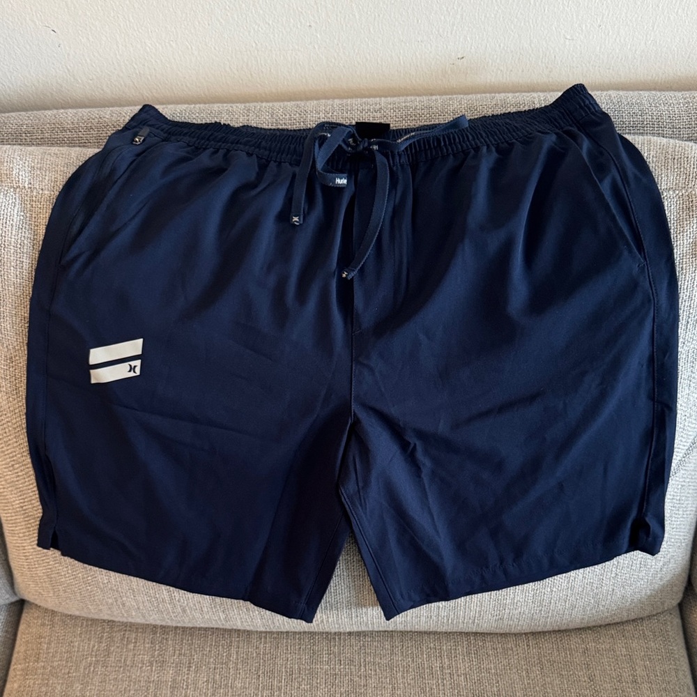 Hurley Dark Blue Elastic Waist Shorts